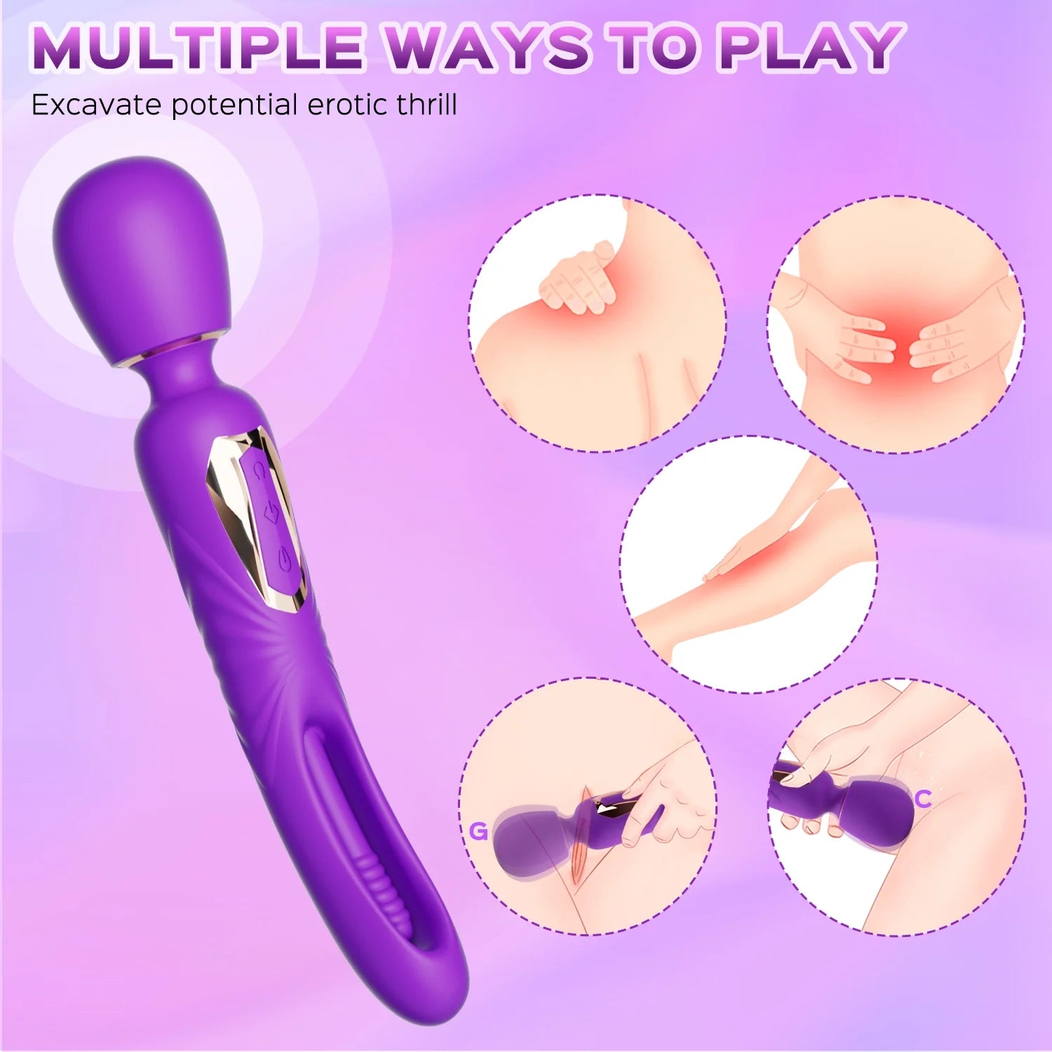 Riley - Vibrating Massage Wand & G-spot Tapping Stimulator