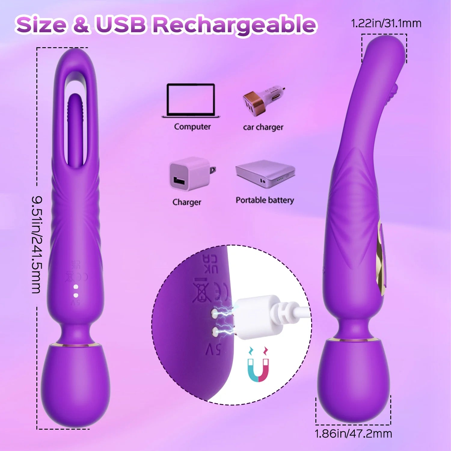 Riley - Vibrating Massage Wand & G-spot Tapping Stimulator