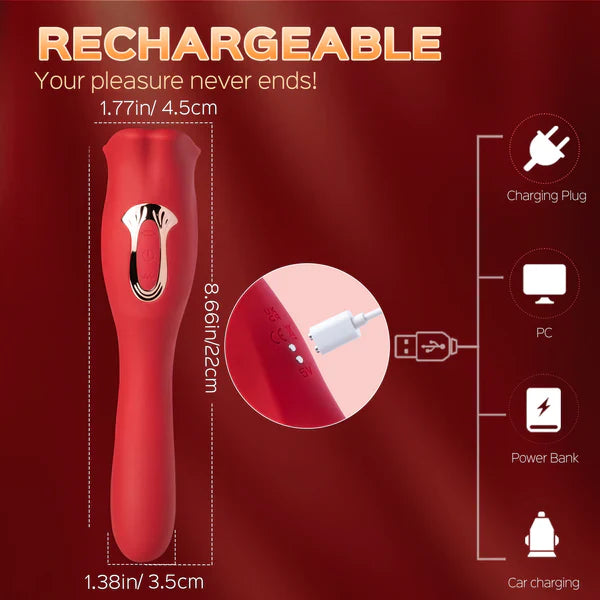 Eva - Biting Mouth Vibrating Tongue Clit Stimulator G-spot Vibrator