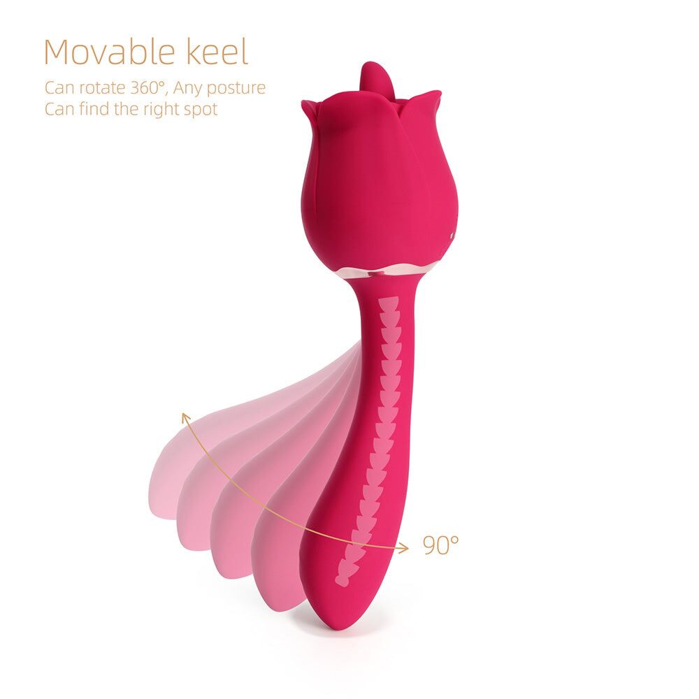 Rhea - The Rose Clit Licking Tongue Vibrator & G Spot Massager