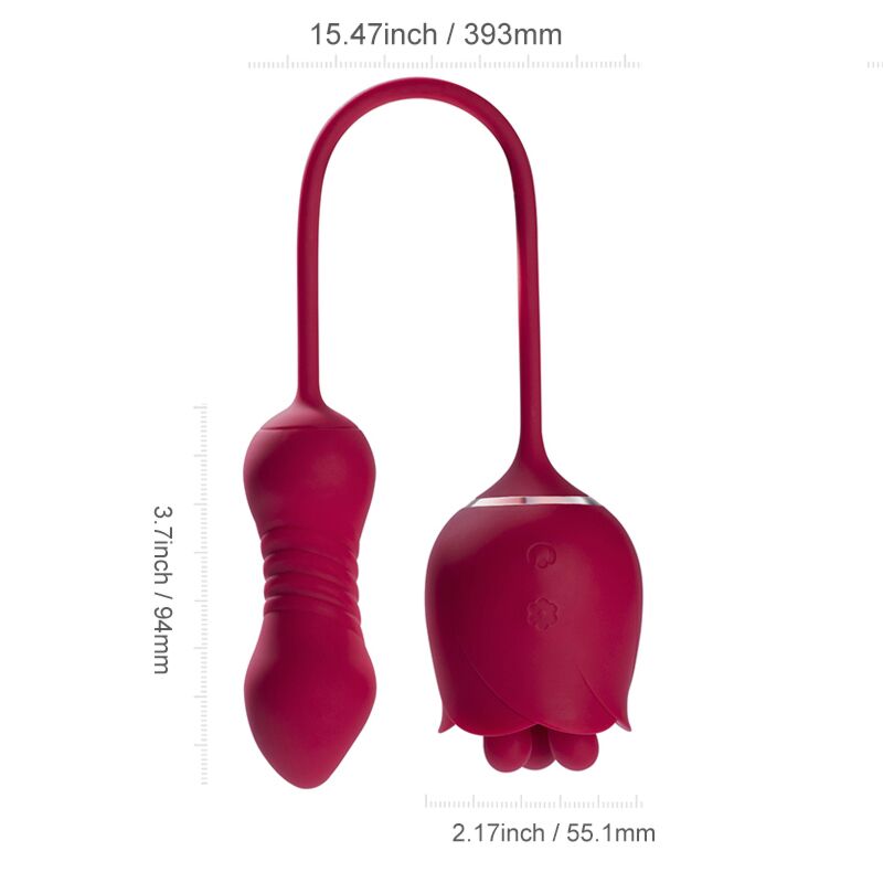 Rosa - Rotating Rose Toy & Thrusting Vibrator