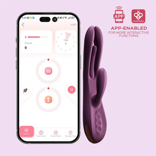 Terri - App-Controlled Kinky Finger Tapping Rabbit Vibrator