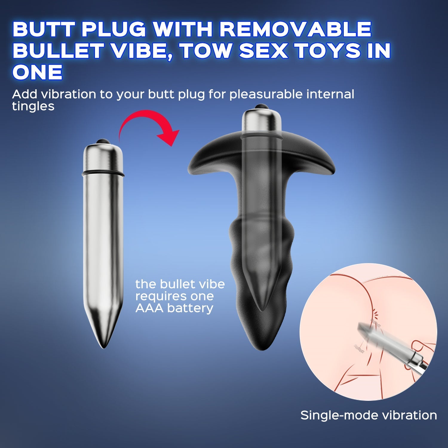 Corkscrew - Anal Sex Toy Vibrating Butt Plug