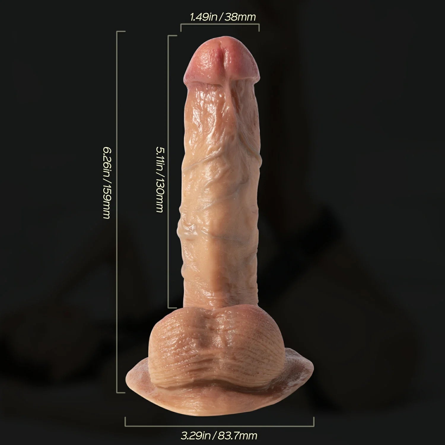 Dai - Dildo realistico a ventosa da 5,2 pollici