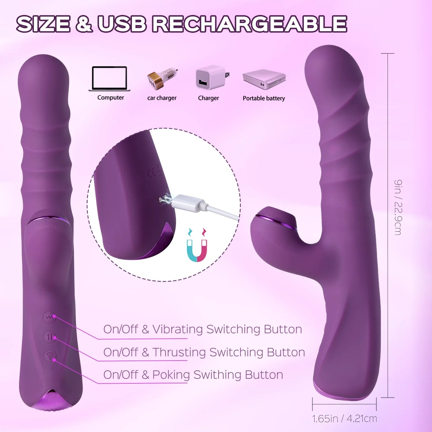 Elise - Clitoral Poking Stimulator Thrusting G-spot Vibrator