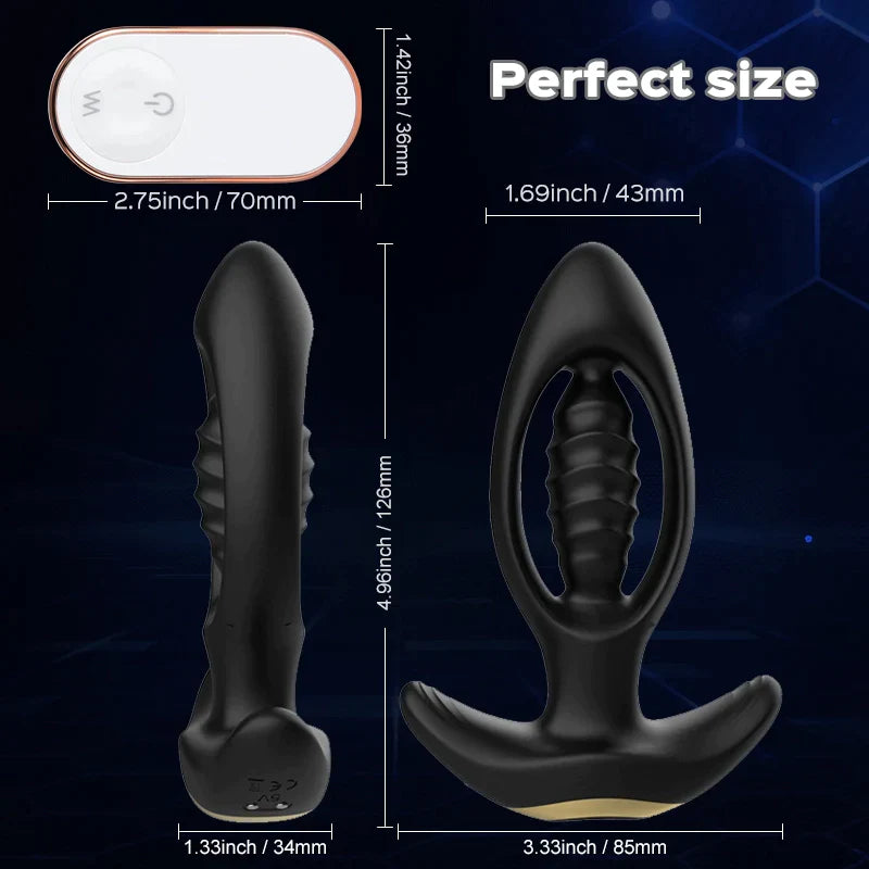 Habiki - Hollow Vibrating Butt Plug & Prostate Massager 