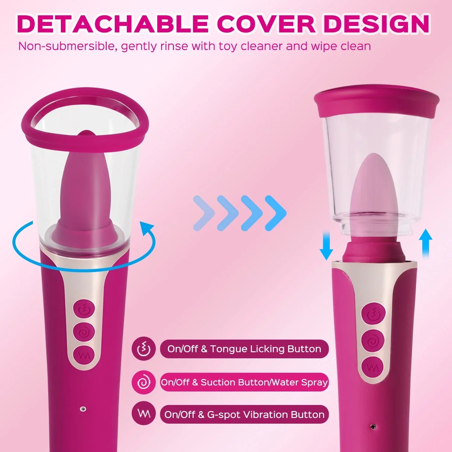 Jade – 3-in-1-G-Punkt-Vibrator zum Lecken und Saugen der Klitoris