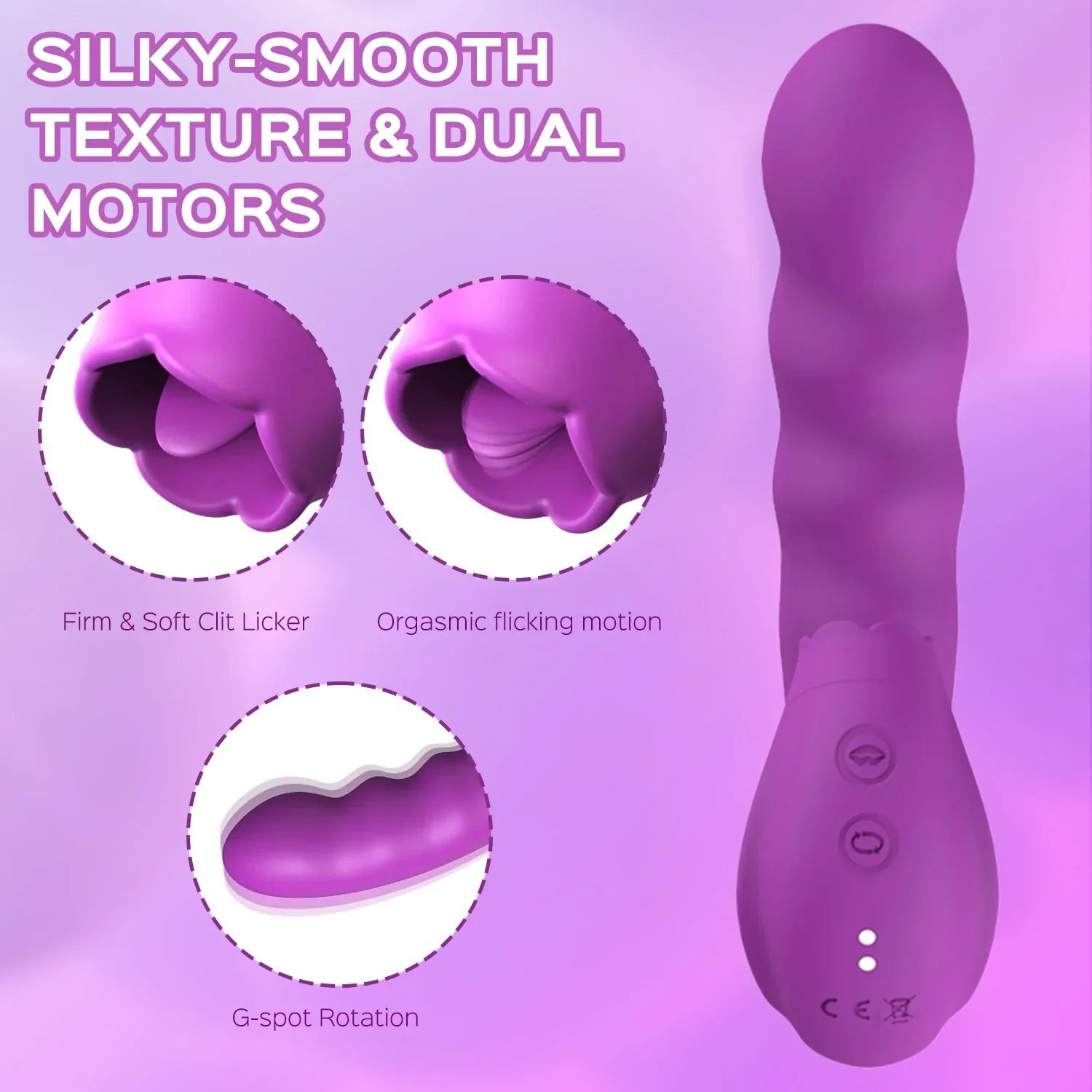 Lilian - G Spot Vibrator With Rotating Head & Vibrating Tongue