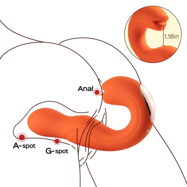 Joi – G-Punkt-Vibrator mit rotierendem Kopf und Klitorislecker